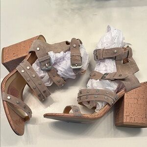 Dolce Vita Beige Block Heel Sandals